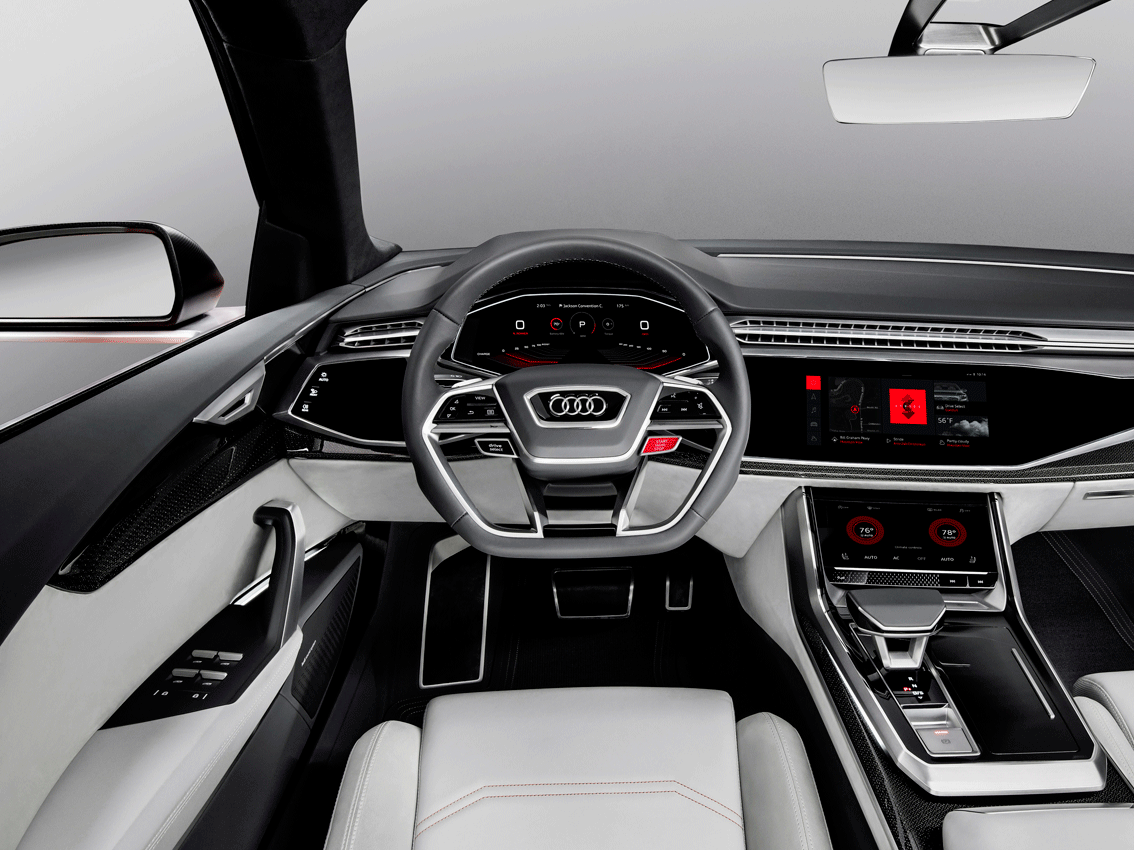 Audi muestra el sistema operativo Android integrado en el Audi Q8 sport concep
