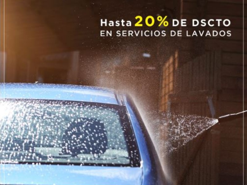 HASTA 20% DE DSCTO EN SERVICIOS DE LAVADO HASTA 20% DE DSCTO EN SERVICIOS DE LAVADO